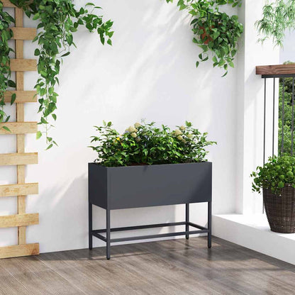 Jardinera Elevada Antracita 60 X 26 X 45 Cm Acero_3