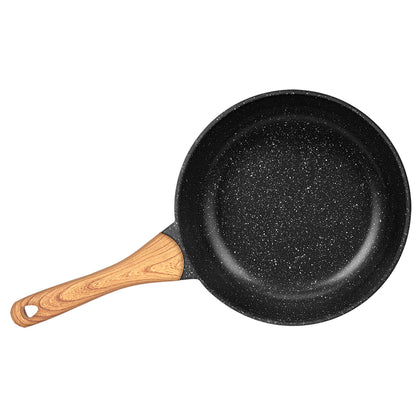 Batería Cocina Inducción Aluminio Fundido Antiadherente Sin Pfoa Set Cazuelas Sartén Utensilios Smile Mgk-23 Negro_4