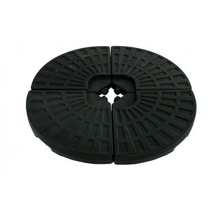 Pie De Sombrilla Juego De 4 Almohadillas Estabilizadoras De Plástico 13l Mango De Metal Relleno De Agua 52 L O 66 Kg Negro - Mobiliario De Jardín_0