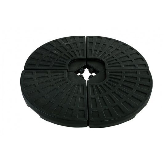 Pie De Sombrilla Juego De 4 Almohadillas Estabilizadoras De Plástico 13l Mango De Metal Relleno De Agua 52 L O 66 Kg Negro - Mobiliario De Jardín_0