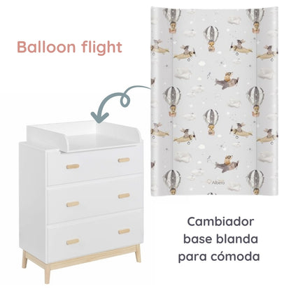 Cambiador Base Blanda Para Cómoda 70x47 Cm Balloon Flight_3