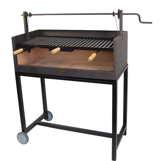 Churrasqueira argentina com carrinho Imex 120 x 45 x 102 cm