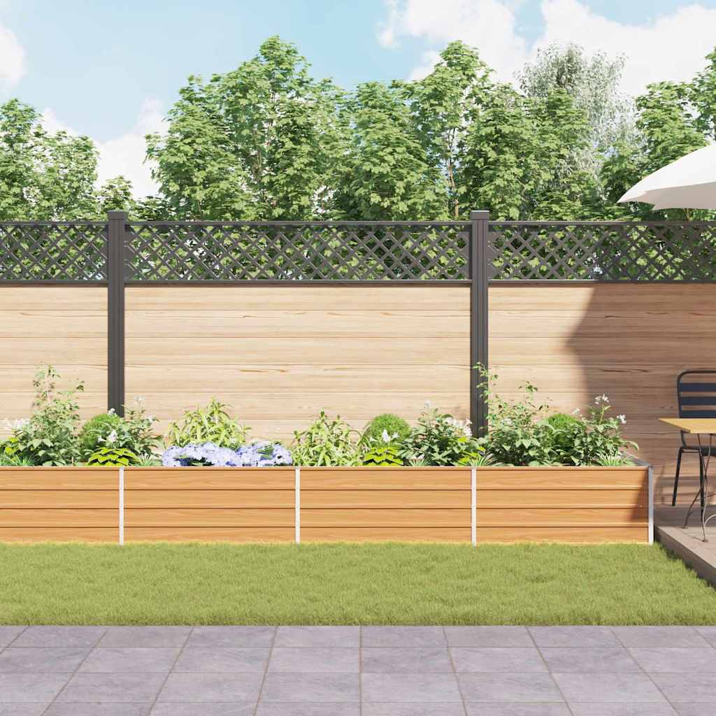 Arriate Elevado Marrón Claro 600 X 80 X 45 Cm Acero Galvanizado_3