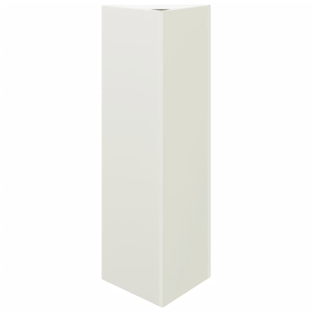 Jardinera Triangular Acero Blanco 30x26x75 Cm_0