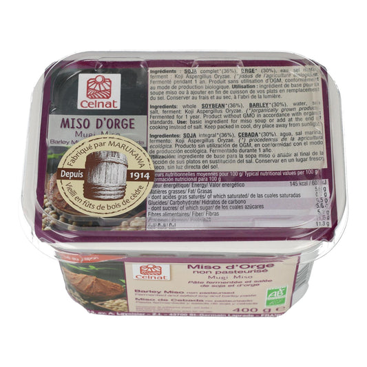 Celnat Miso de Cevada Não Pasteurizado 400 g