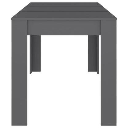 Mesa De Comedor De Madera Contrachapada Gris 140x74,5x76 Cm_2