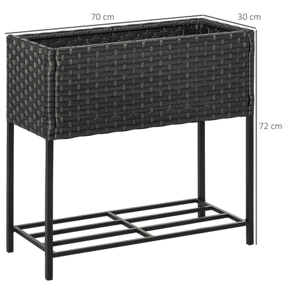Outsunny Soporte Para Jardinera Exterior Huerto Urbano Con Estante 70x30x72 Cm_2