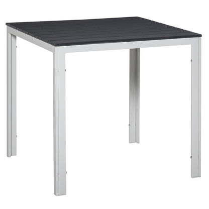 Outsunny Mesa De Jardín Cuadrada Marco Metal Para Exteriores Carga Máx. 50 Kg_3
