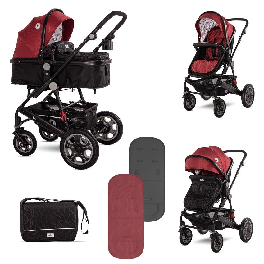Carrito Dúo Convertible Lora Hasta 15 Kg Luxe Red Elephants_0