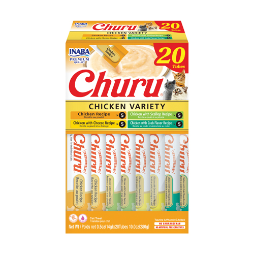 Variedades de Frango Churu Snack cremoso para gatos 20x14 g