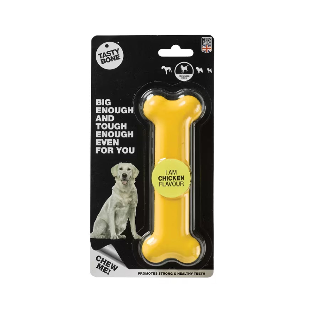 Brinquedo de mastigar para cães com sabor a frango Tasty Bone
