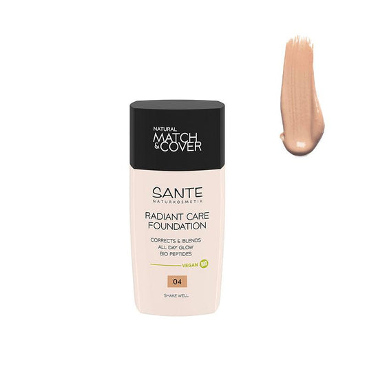 Fluido de maquilhagem Radiant Care 04 Rose Amber, Sante 30 ml