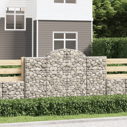 Cestas Gaviones 18 Uds Forma De Arco Hierro 200x50x120/140 Cm_1