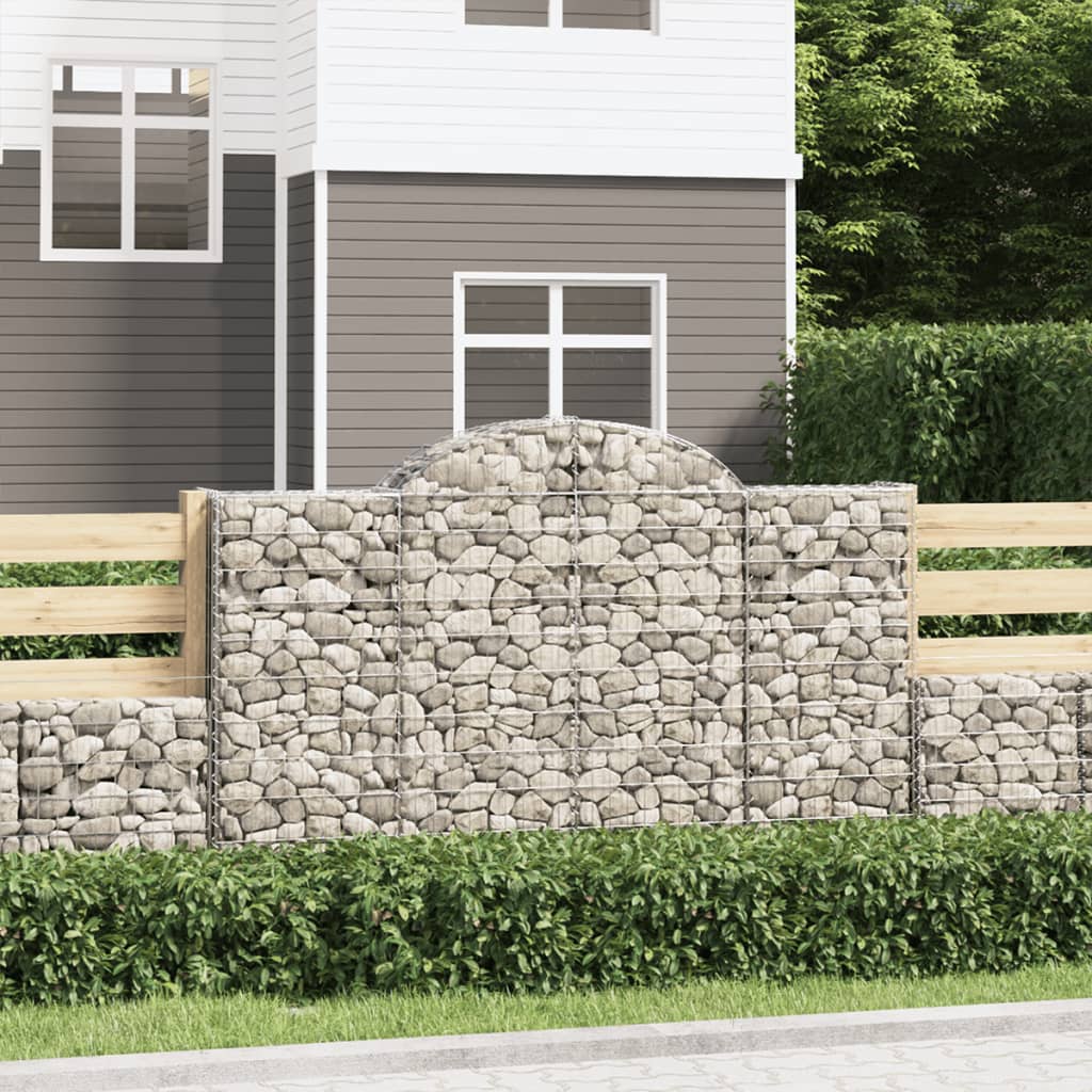 Cestas Gaviones 30 Uds Forma De Arco Hierro 200x30x120/140 Cm_1