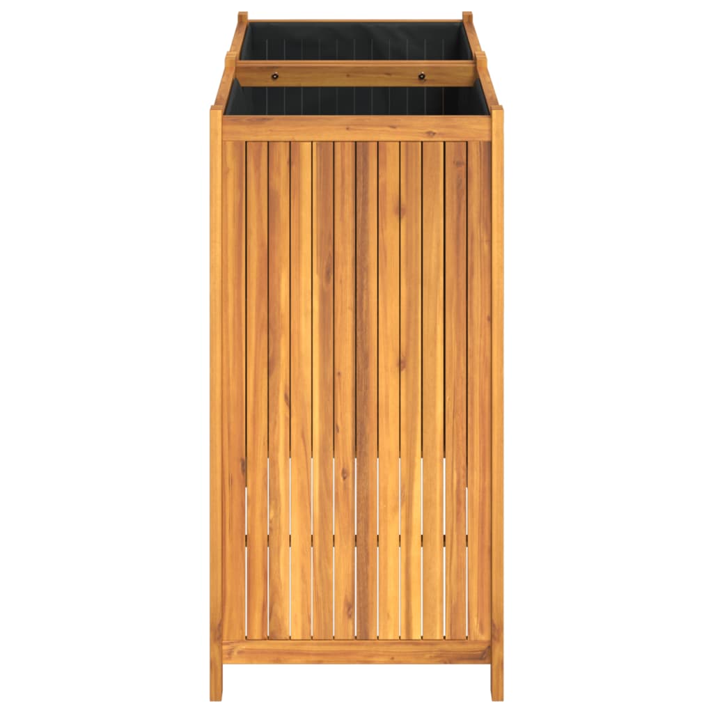 Jardinera Con Forro Madera Maciza De Acacia 100x50x100 Cm_5