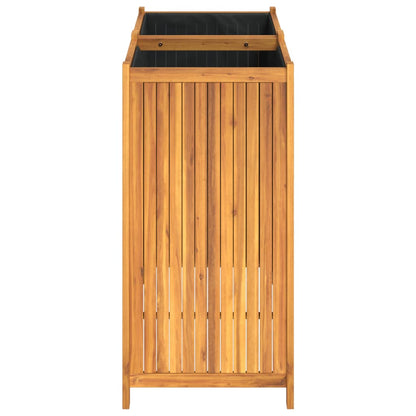 Jardinera Con Forro Madera Maciza De Acacia 100x50x100 Cm_5