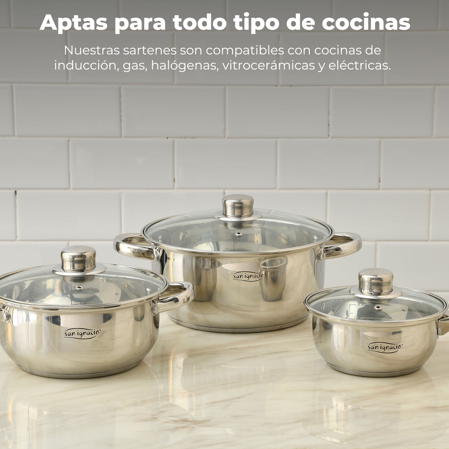 Set 12 Piezas, Batería De Cocina En Acero Inoxidable_2