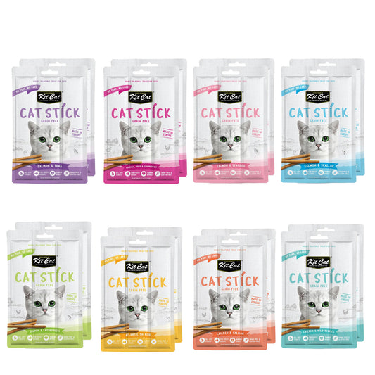 Kit Cat Stick - Pack Degustação 16 unidades Petisco semi-húmido para gatos