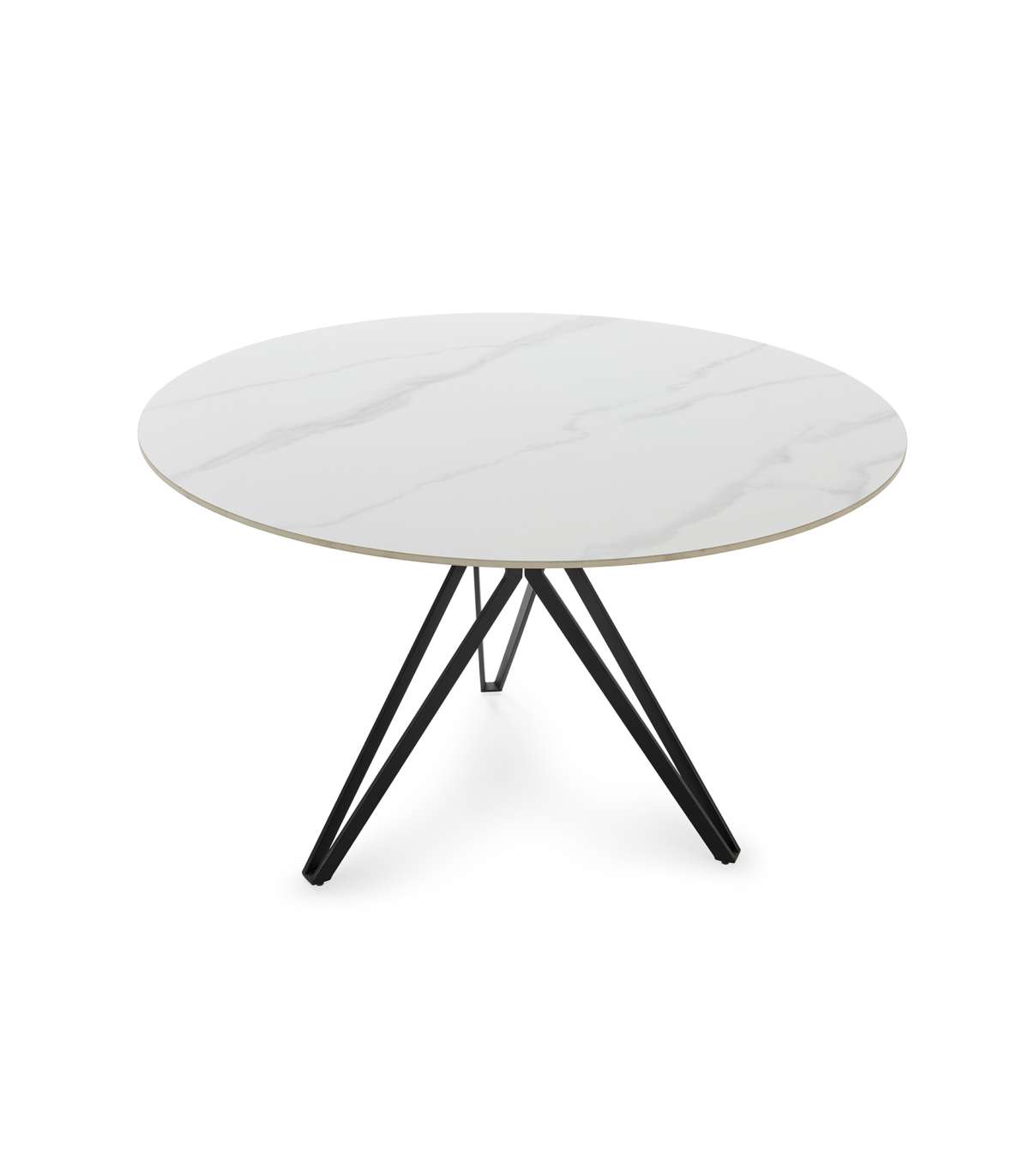 Mesa Para Comedor Redonda Fija Md-malena Acabado Cerámica Blanca, 120cm(ancho) 76cm(altur_2