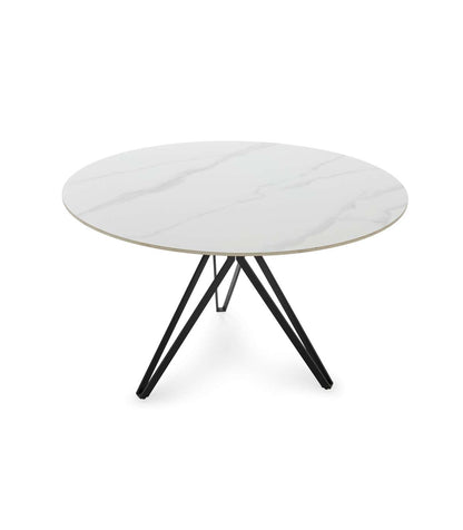Mesa Para Comedor Redonda Fija Md-malena Acabado Cerámica Blanca, 120cm(ancho) 76cm(altur_2