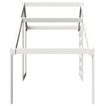 Techo De Cama Infantil Madera Maciza Pino Blanco 188x97x113 Cm_4
