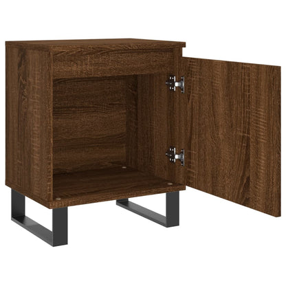 Mesita De Noche 2 Uds Madera Ingeniería Roble Marrón 40x30x50cm_4
