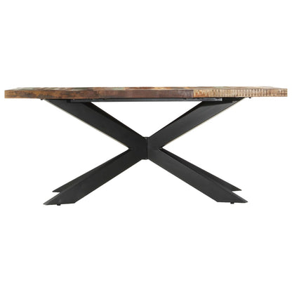 Mesa De Comedor De Madera Maciza Reciclada 180x90x76 Cm_0
