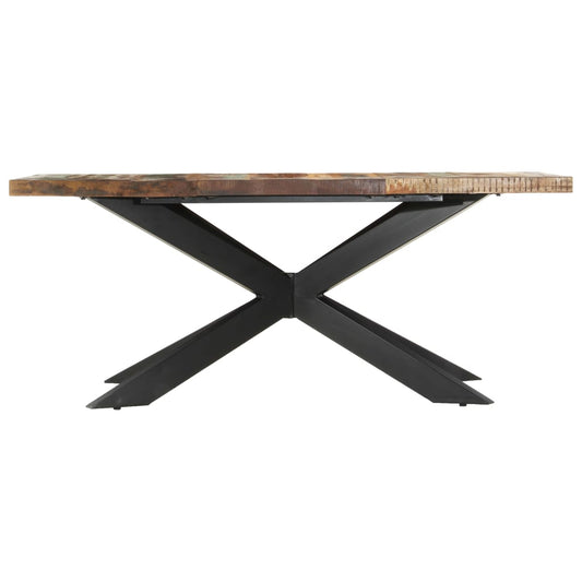 Mesa De Comedor De Madera Maciza Reciclada 180x90x76 Cm_0