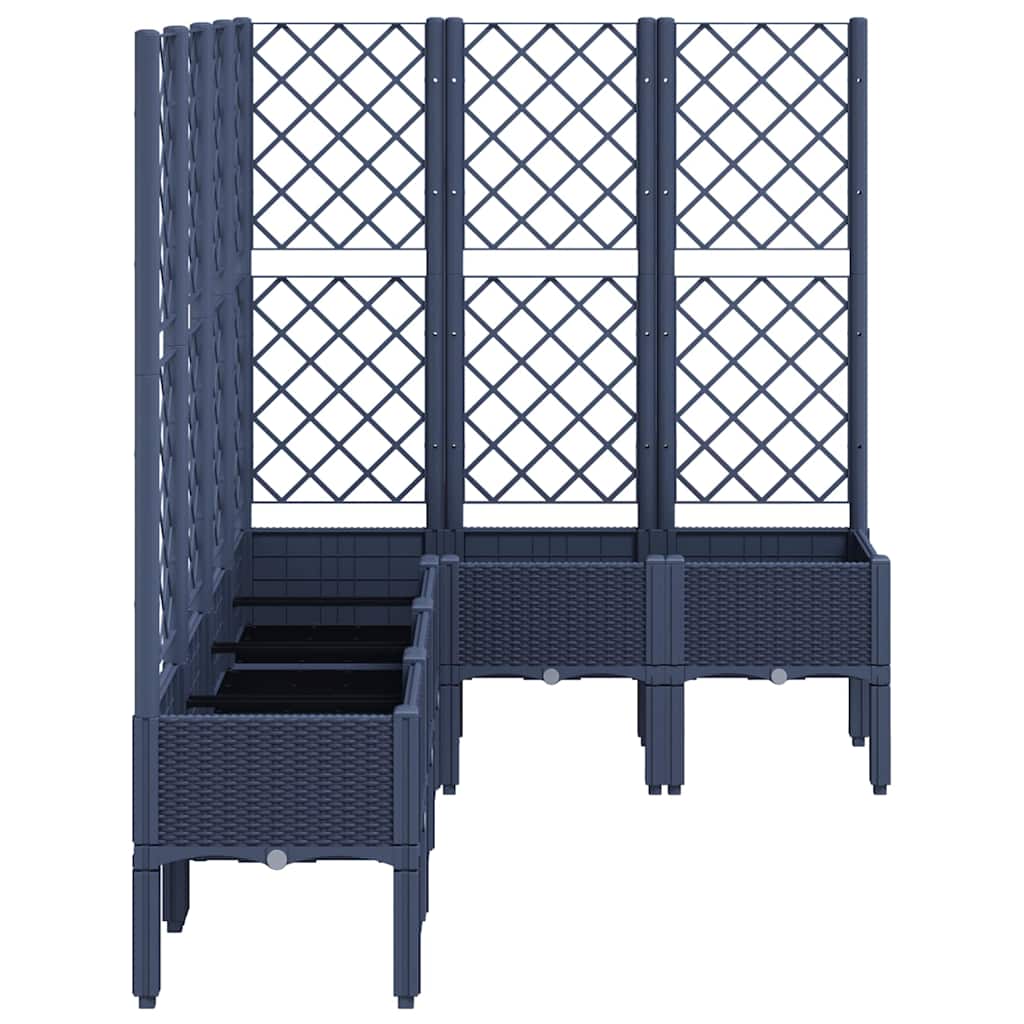 Jardinera Con Enrejado Pp Azul Gris 160x120x142 Cm_3