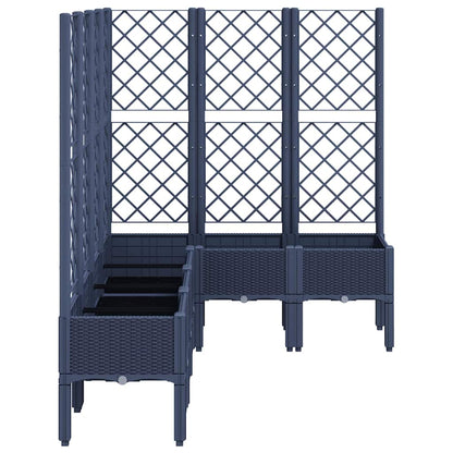 Jardinera Con Enrejado Pp Azul Gris 160x120x142 Cm_3