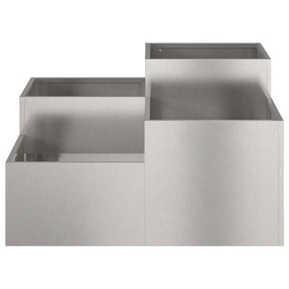 Maceta Para Jardín Plateado 80 X 80 X 48 Cm Acero Inoxidable_5