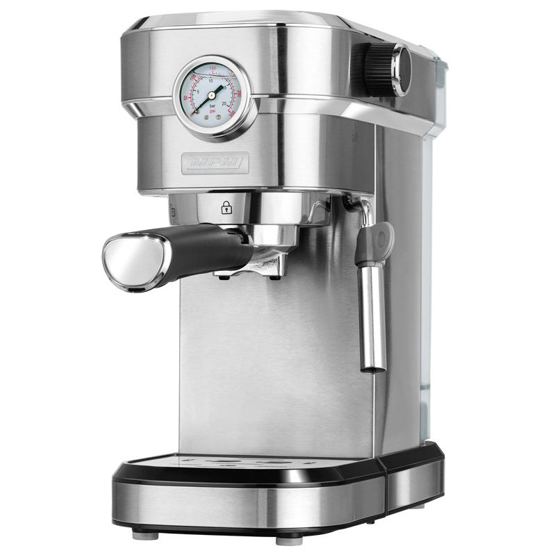 Cafetera Expresso Manual 20 Bares 1,2 L, Brazo Doble Salida, Espumador Leche, Calientatazas Mpm Mpm-mkw-08m Plata_0