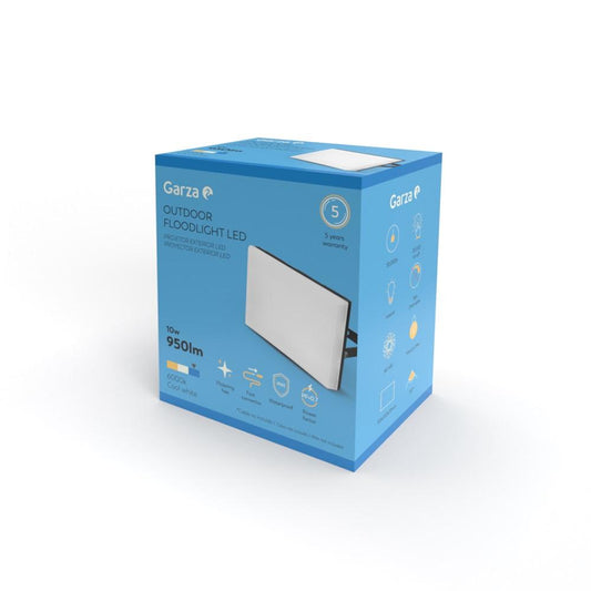 Holofote LED para exterior Garza Design, 10W, 950LM, luz fria (6000K)