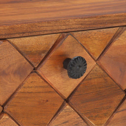 Mesa De Centro De Madera Maciza De Acacia 68x68x38 Cm_3