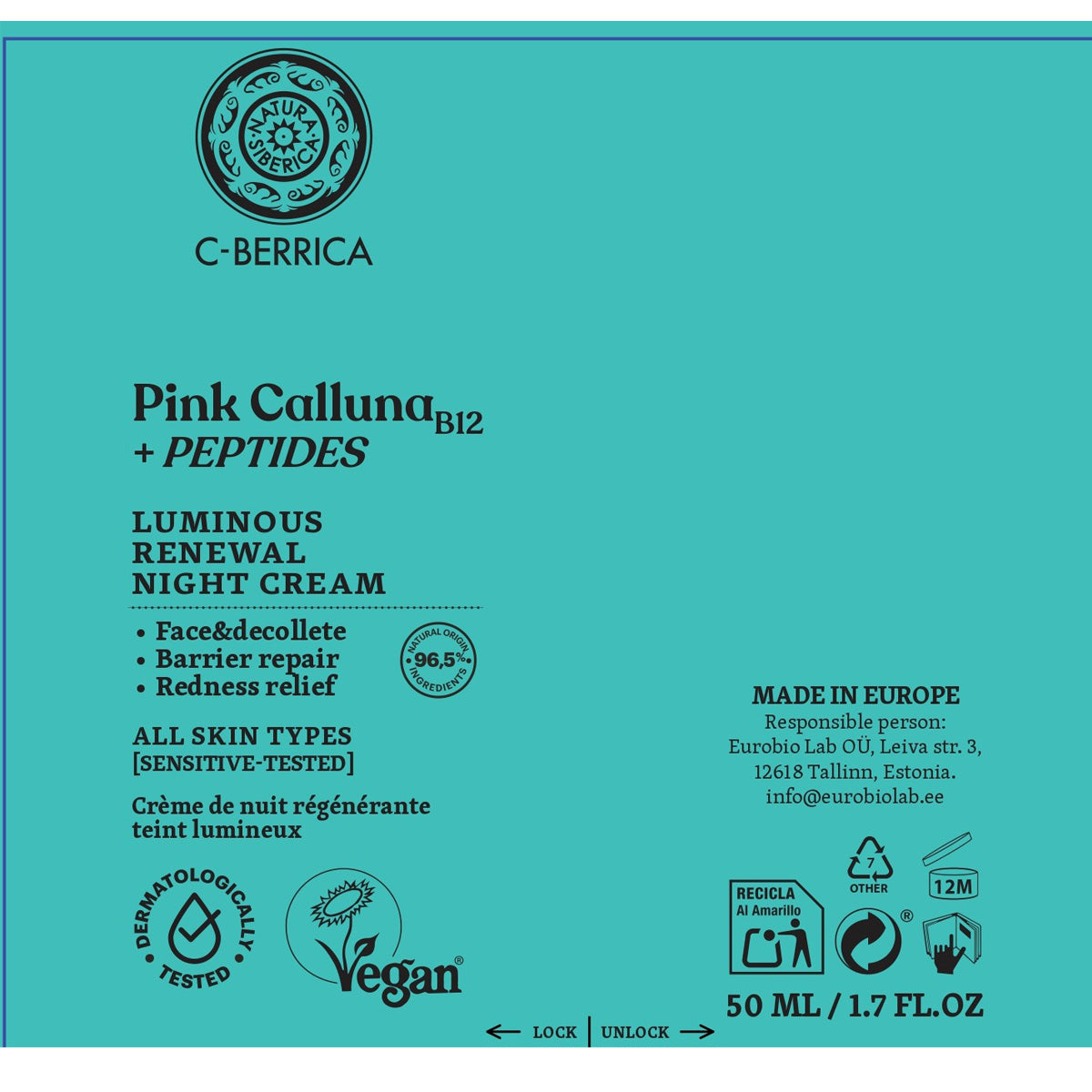 Crema de Noche Renovadora e Iluminadora Natura Siberica 50 ml