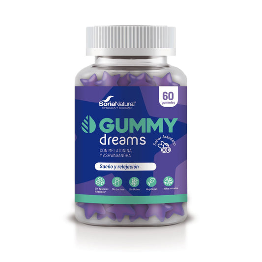 Gomas de Melatonina Sabor a Mirtilo, Soria Natural, 60 comprimidos