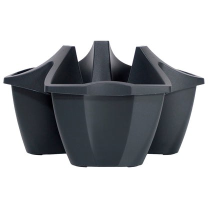 Maceta Crown 16l., Dimensiones (mm) 480x480x264, Color Antracita