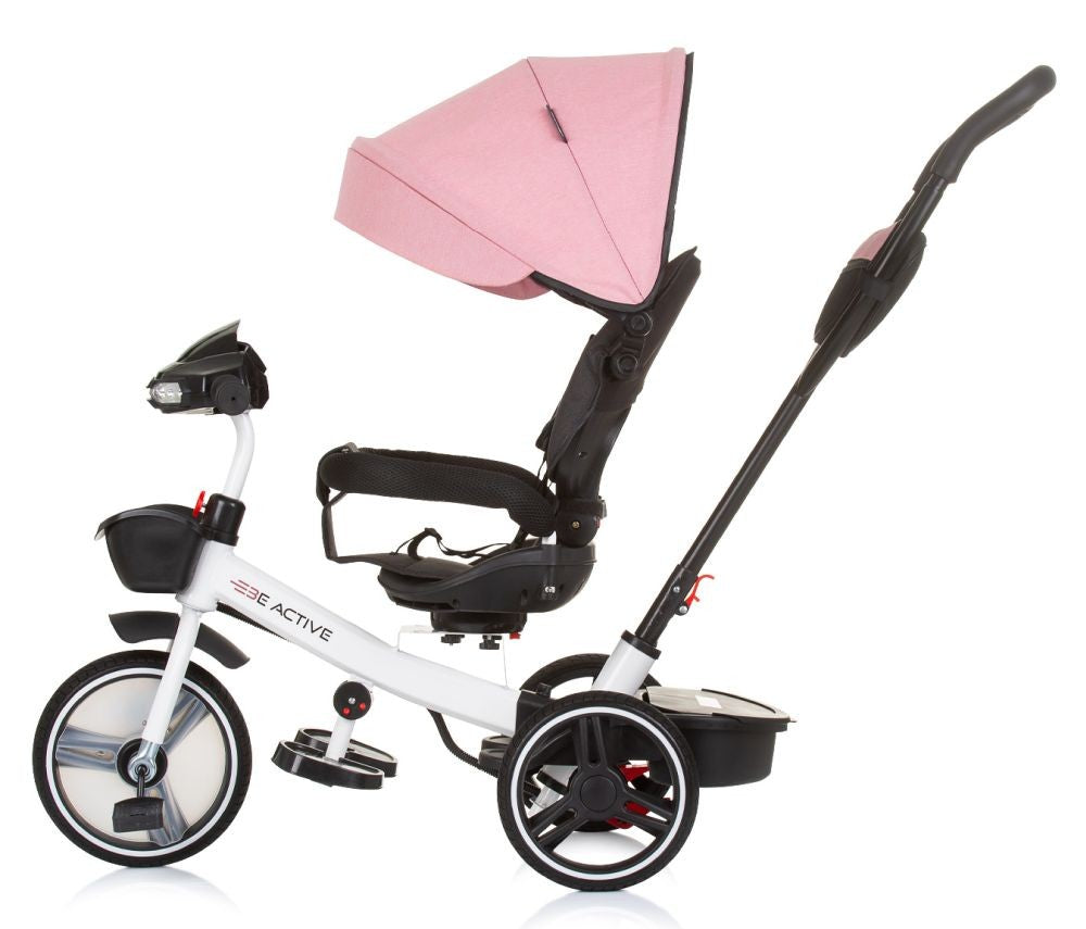 Triciclo Con Capota Y Mango Parental Be Active Pink Linen_1