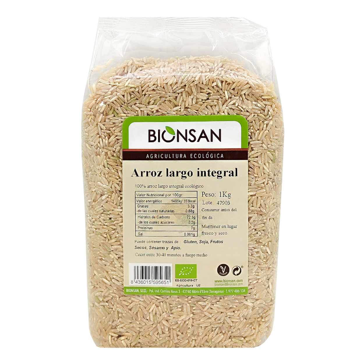 Arroz Largo Integral Eco Bionsan 1kg_0