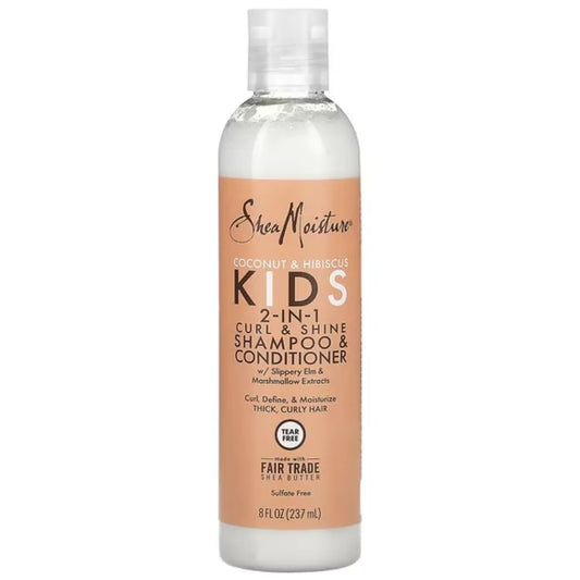 Shampoo Y Acondicionador 2-en-1 Aceite De Coco Y Hibisco Shea Moisture Niños 236ml_0