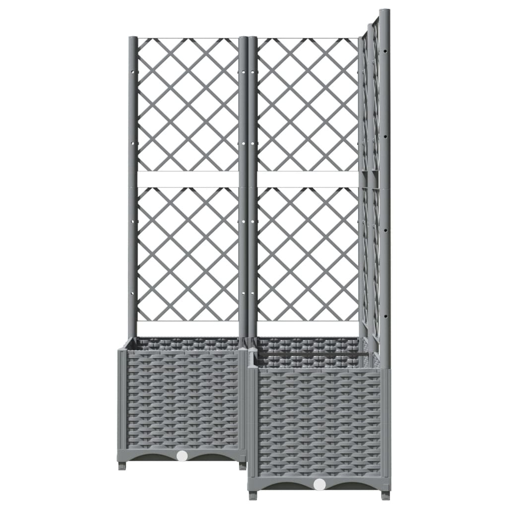 Macetero De Jardín Gris Claro 80 X 80 X 136 Cm_2