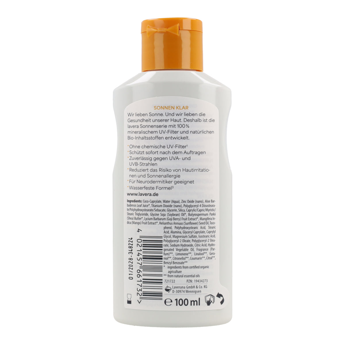 Lavera Loção Solar Sensível FPS 30 100 ml