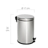 Papelera Maurer  Inoxidable   3 Litros Ø 17 X 26 Cm.