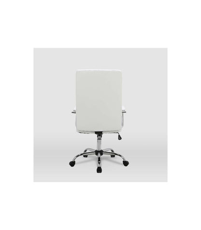Silla De Oficina Lara Acabado Blanco. Alto: 107/117cm Ancho: 57.5cm Fondo: 60.5cm._3