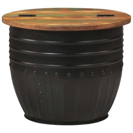 Mesa De Centro De Madera Maciza Reciclada 50x39,5 Cm_0