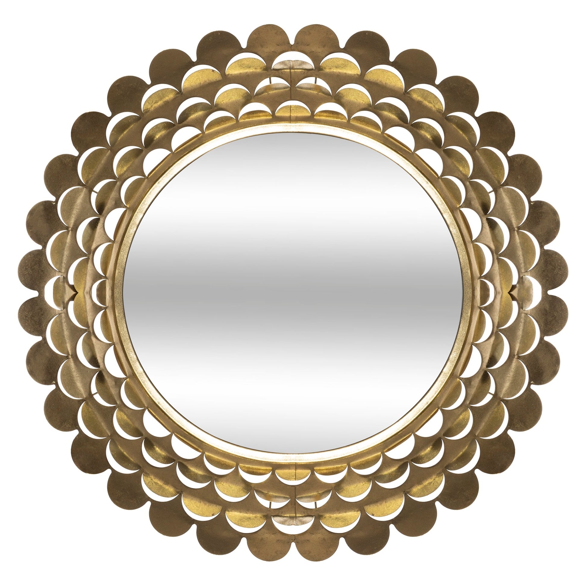 Espejo Flor Dolly Metal Dorado Ø91x8,5_0