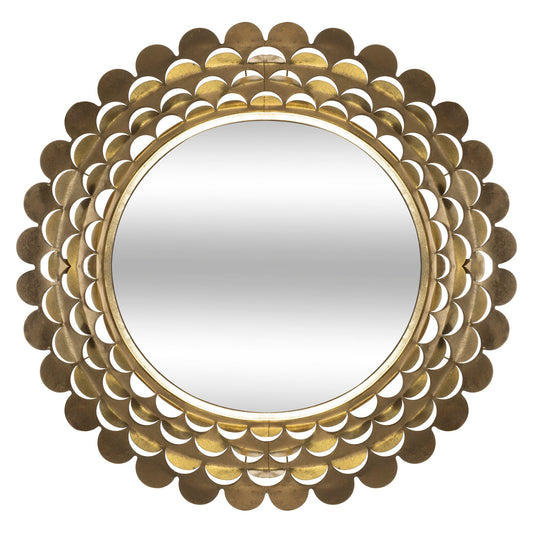 Espejo Flor Dolly Metal Dorado Ø91x8,5_0