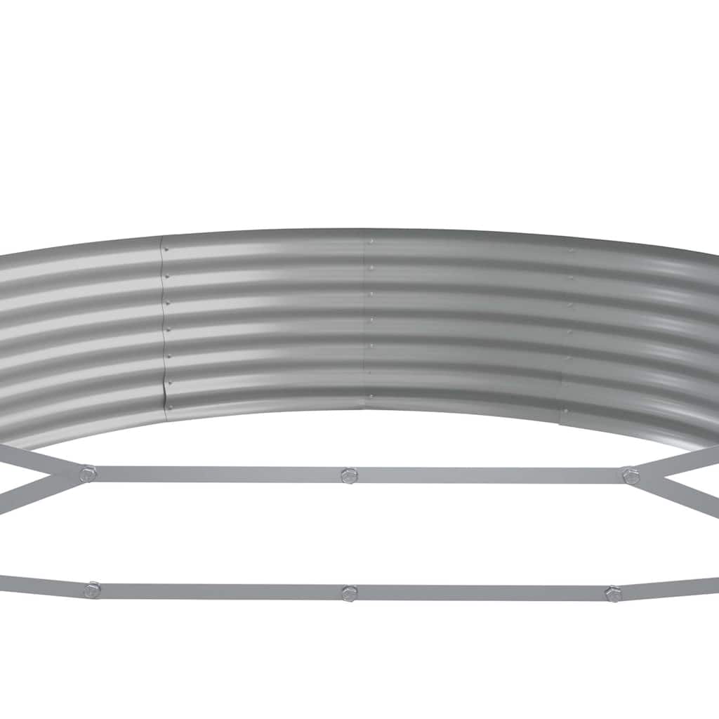 Jardinera Arriate Acero Galvanizado Plata 373x140x36 Cm_4