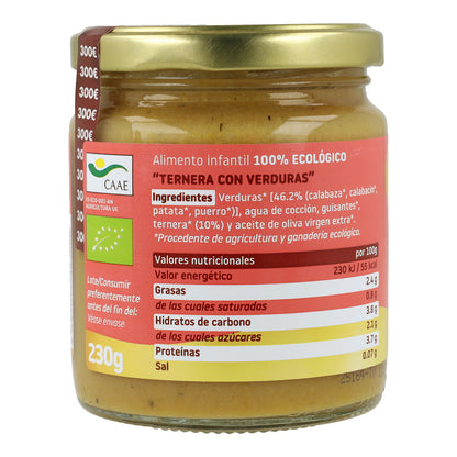 Embalagem de 12 frascos Smileat de carne e vegetais biológicos +6 meses 230g