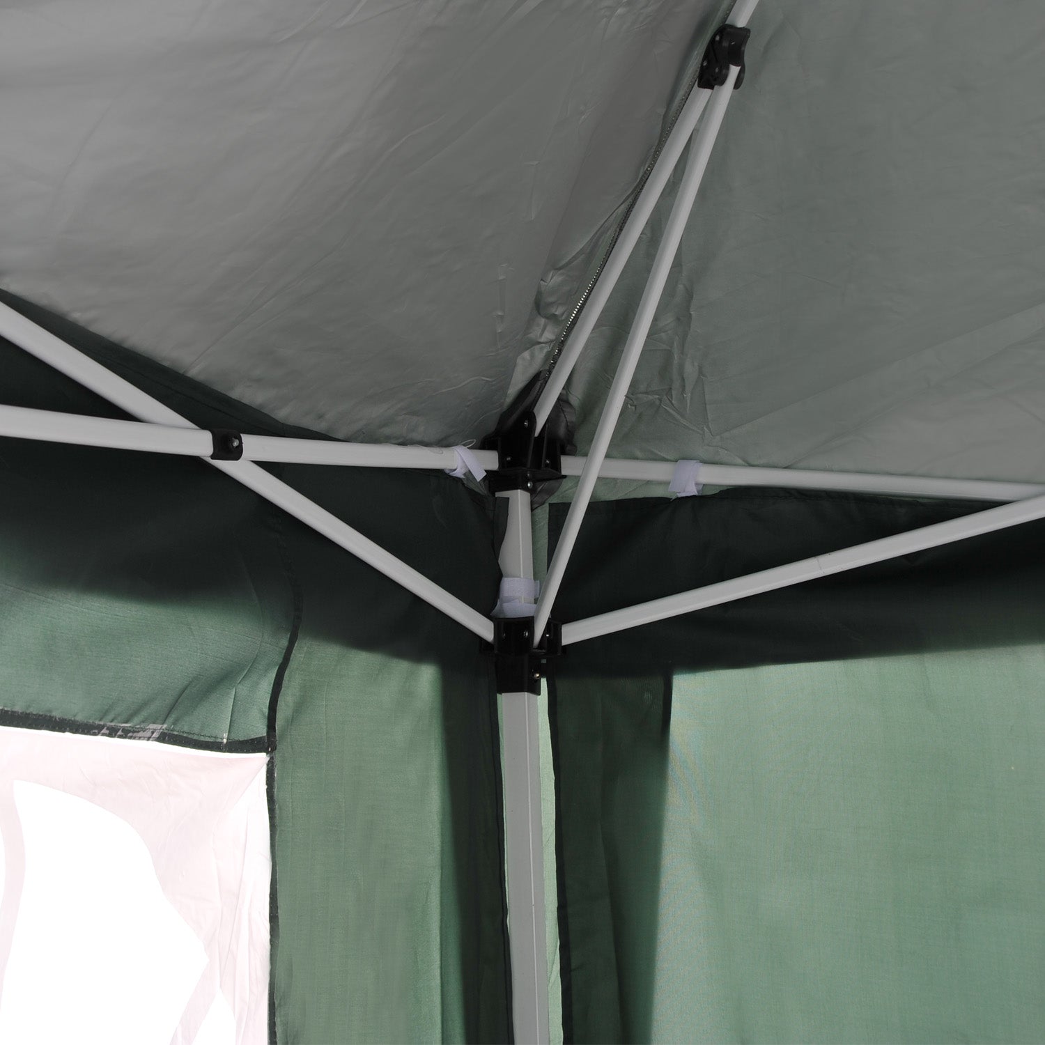 Outsunny Carpa Plegable 2x2m Exterior Con 4 Paredes Y Bolsa De Transporte Verde_3